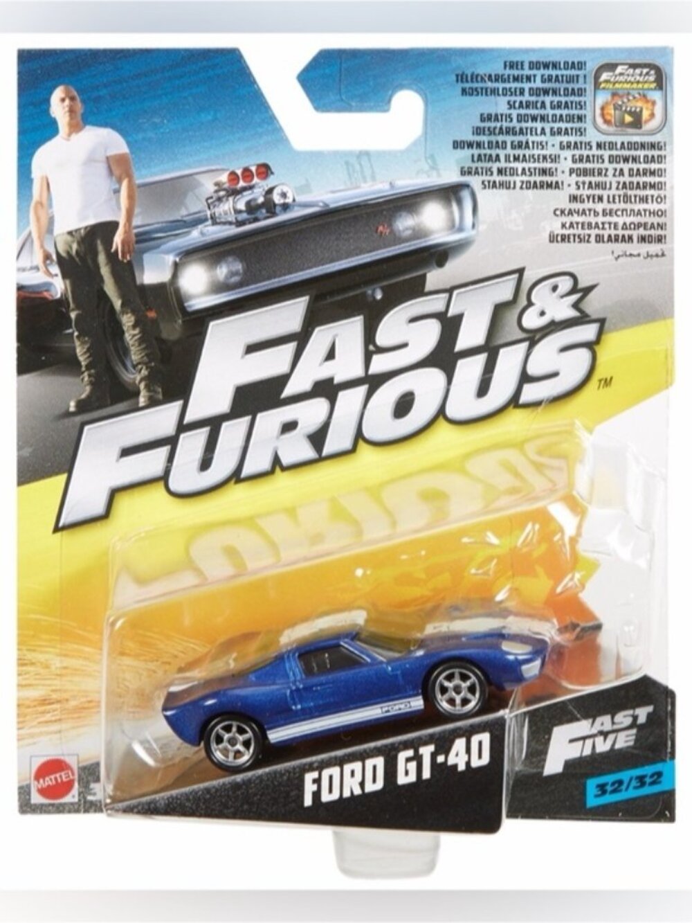 Hot Wheels Fast & Furious Ford GT-40 Diecast Car 32/32 Mattel NIP